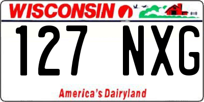 WI license plate 127NXG