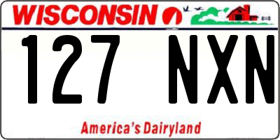 WI license plate 127NXN