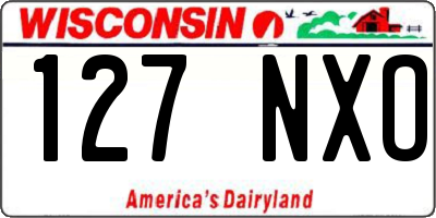 WI license plate 127NXO