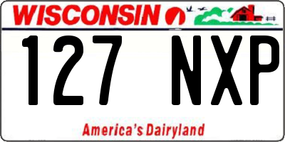 WI license plate 127NXP