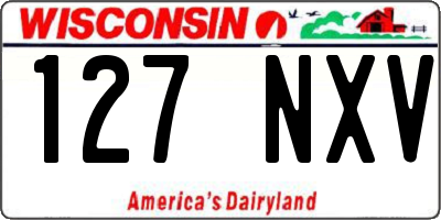 WI license plate 127NXV