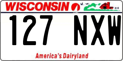 WI license plate 127NXW