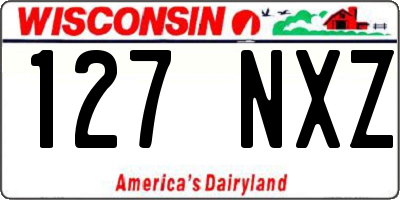 WI license plate 127NXZ