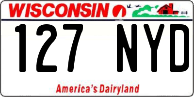 WI license plate 127NYD