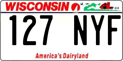 WI license plate 127NYF