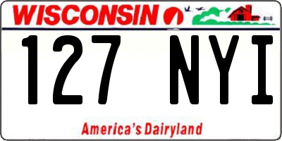 WI license plate 127NYI