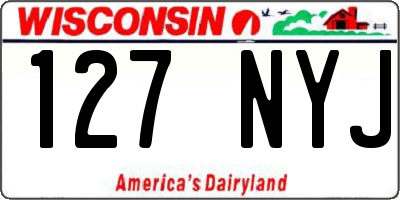 WI license plate 127NYJ