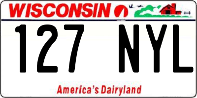 WI license plate 127NYL