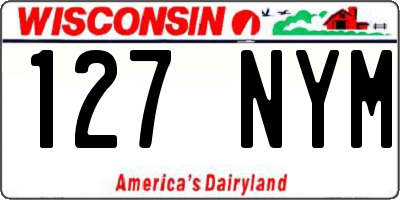WI license plate 127NYM