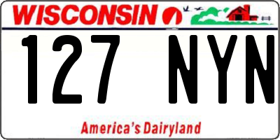 WI license plate 127NYN