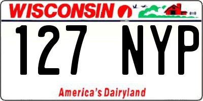 WI license plate 127NYP