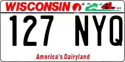 WI license plate 127NYQ