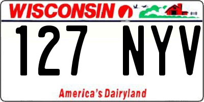 WI license plate 127NYV