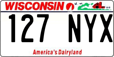 WI license plate 127NYX