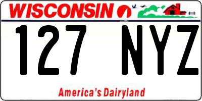 WI license plate 127NYZ