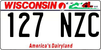 WI license plate 127NZC