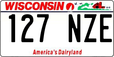 WI license plate 127NZE