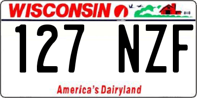 WI license plate 127NZF