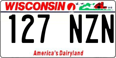 WI license plate 127NZN