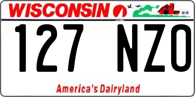 WI license plate 127NZO