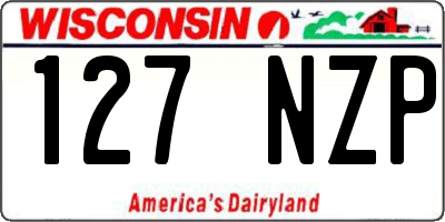 WI license plate 127NZP