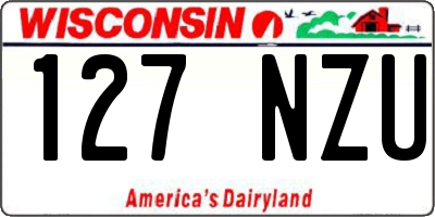 WI license plate 127NZU