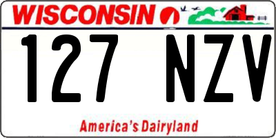 WI license plate 127NZV
