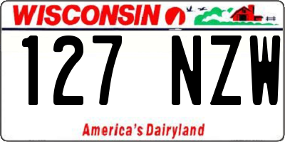 WI license plate 127NZW