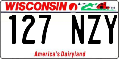 WI license plate 127NZY