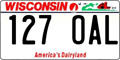 WI license plate 127OAL