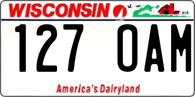 WI license plate 127OAM