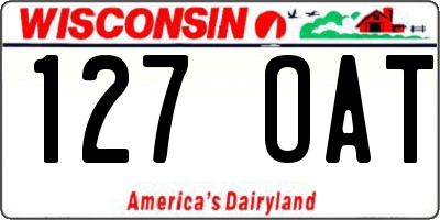 WI license plate 127OAT