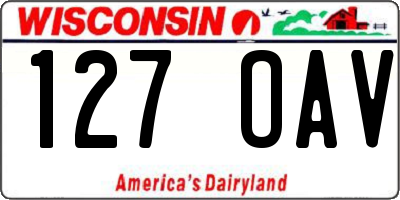 WI license plate 127OAV