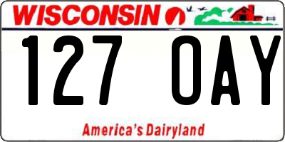 WI license plate 127OAY