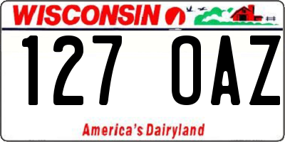 WI license plate 127OAZ