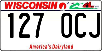 WI license plate 127OCJ