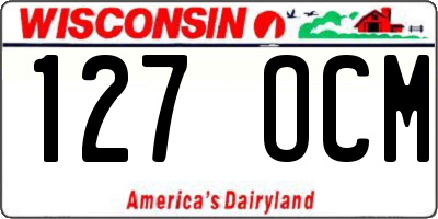 WI license plate 127OCM