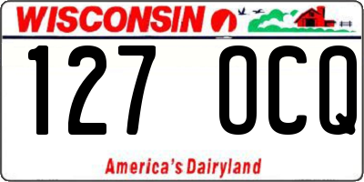 WI license plate 127OCQ