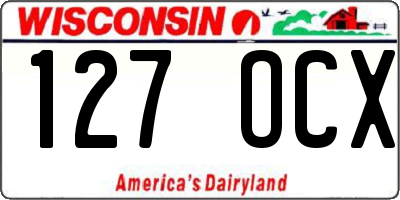 WI license plate 127OCX