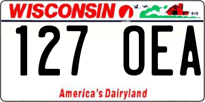 WI license plate 127OEA