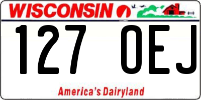 WI license plate 127OEJ