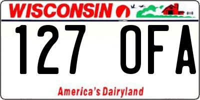 WI license plate 127OFA