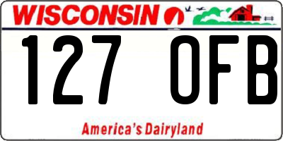 WI license plate 127OFB