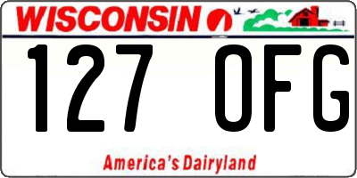 WI license plate 127OFG