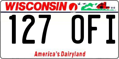 WI license plate 127OFI