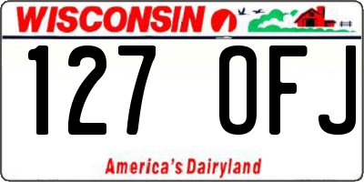WI license plate 127OFJ