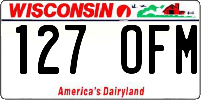 WI license plate 127OFM