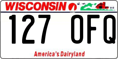 WI license plate 127OFQ