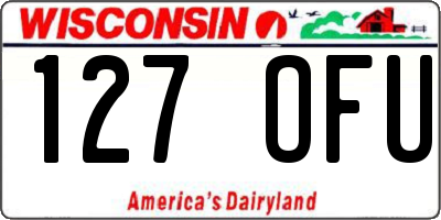 WI license plate 127OFU