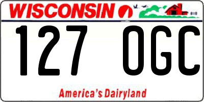 WI license plate 127OGC